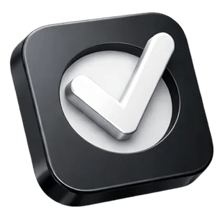 3D confirmation icon with a tick on the Zenithmere about page
